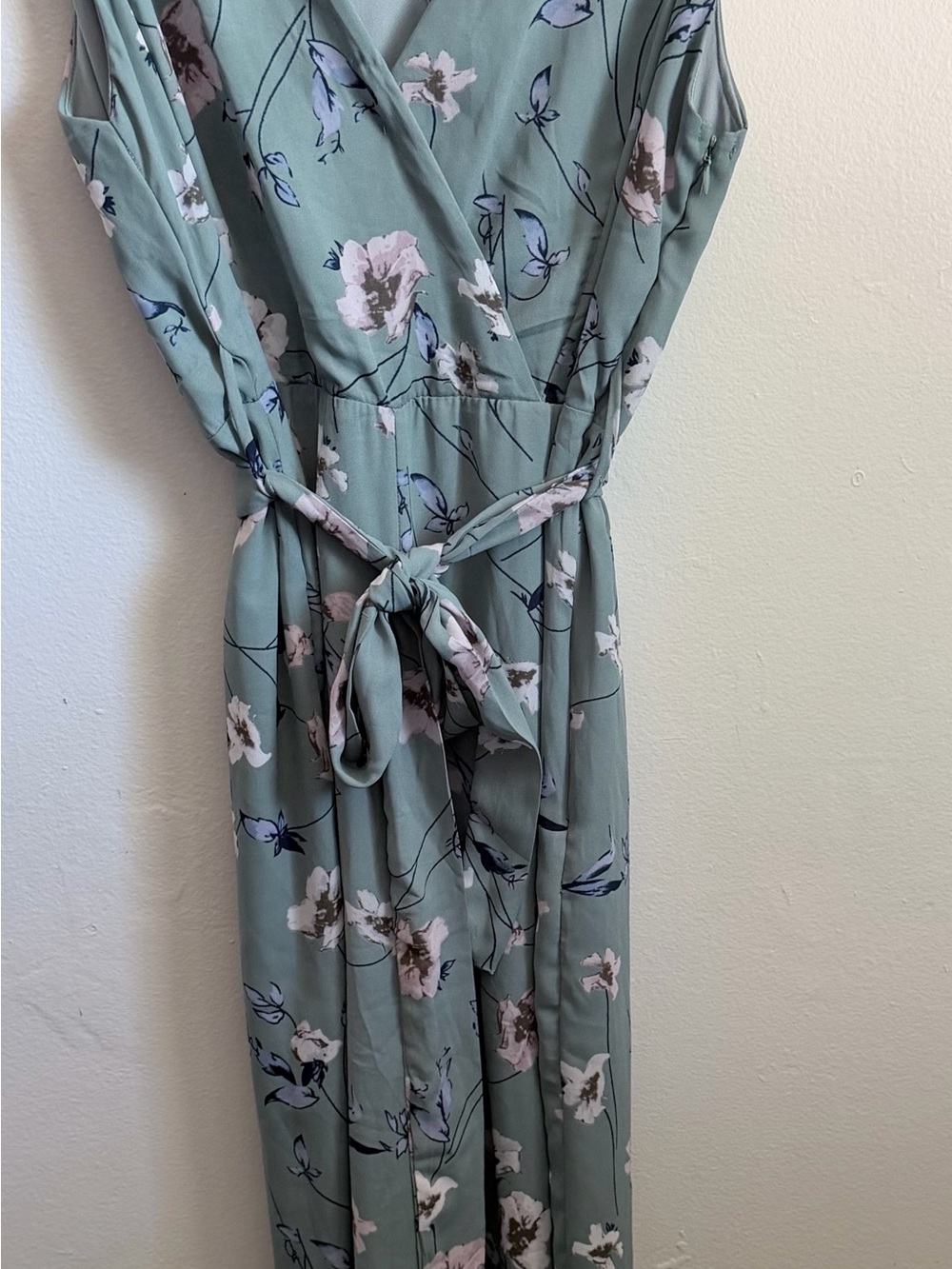 Sienna Sky Sage Floral Wrap Jumpsuit